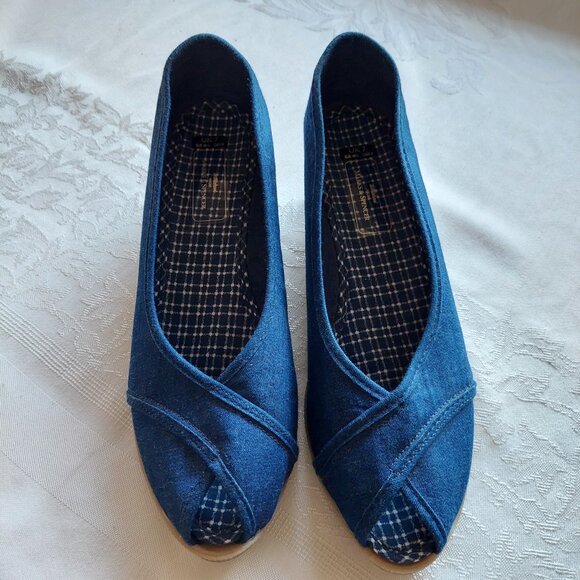 St. Michael From M&S Canvas Wedge Open Toe Espadrilles shoes, Size 9/UK 7 - Picture 2 of 6